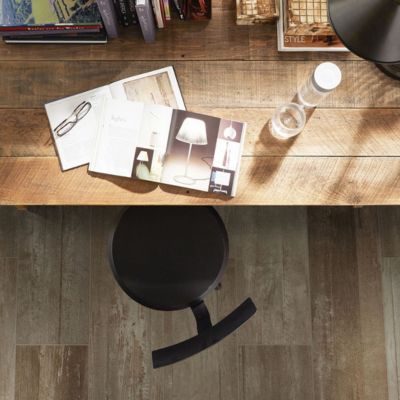 wood look tile flooring in an office
